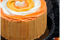 Simple Frosted Candy Corn Cake