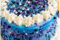 Easy Buttercream Galaxy Cake