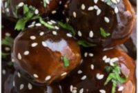 Sticky Korean BBQ Meatballs