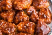 Sweet & Tangy Baked Chicken Poppers