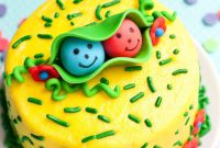 Sweet Peas Birthday Cake for Twins