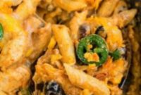 Spicy Jalapeno Chicken Pasta Bake