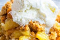 No-Fuss Peach Crumble Cake