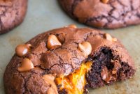Stuffed Chocolate Caramel Cookies