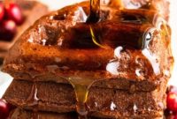 Cake Batter Chocolate Waffles