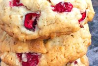 Bright Cranberry Orange White Chocolate Oatmeal Cookies
