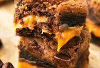 Box Mix Caramel Brownies