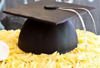 Easy Graduation Cake with Cap and Diploma
