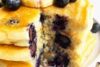 Perfectly Fluffy Lemon Blueberry Pancakes