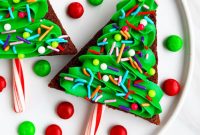 Christmas Tree Brownie Bites