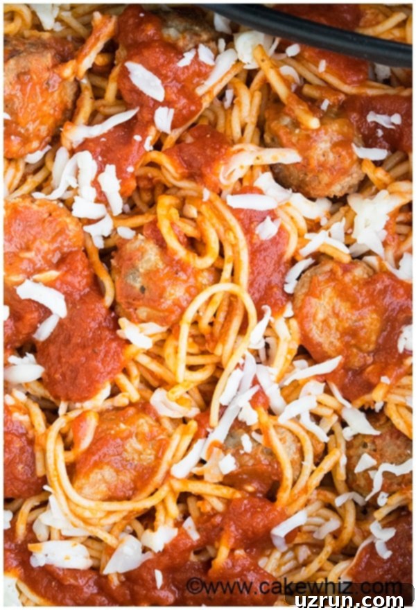 One Pot Spaghetti and Meatballs Recipe: A delicious and quick 30-minute meal cooked in a single pot.