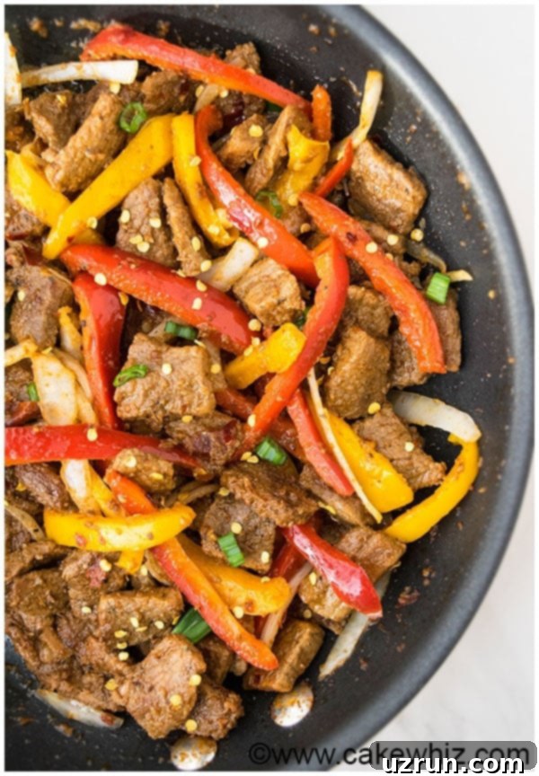 One Pan Spicy Beef Stir Fry Recipe 11