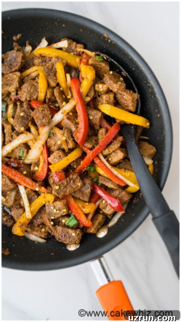 One Pan Spicy Beef Stir Fry Recipe 8