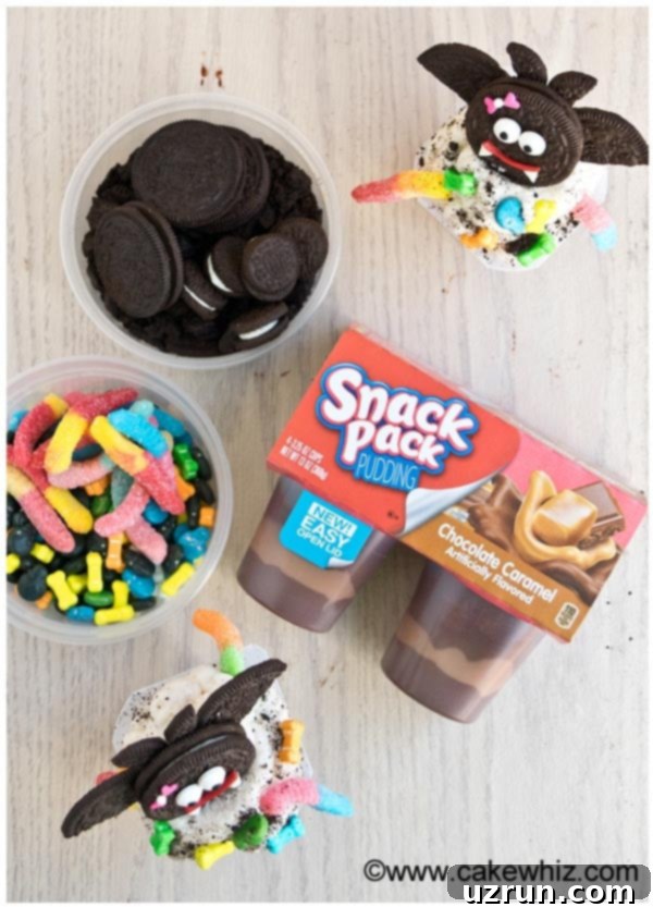 Fun Halloween Pudding Cups 8 Image With Ingredients For Halloween Dessert