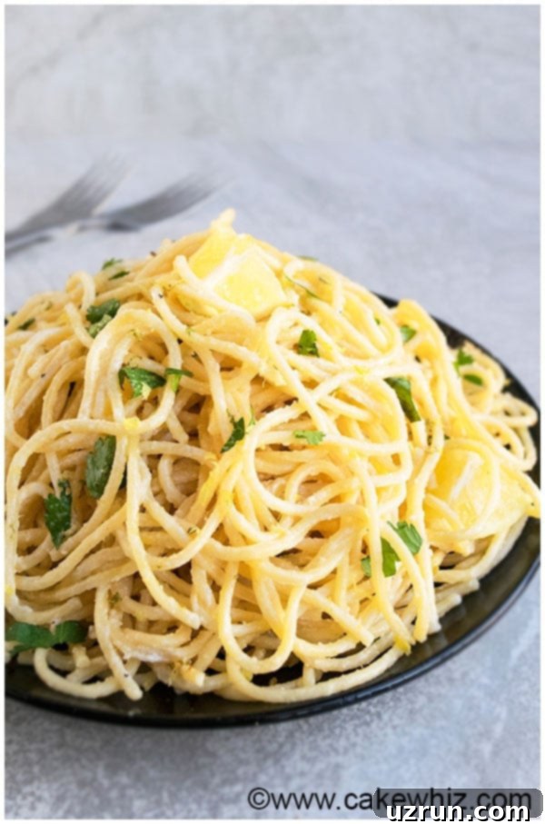 Easy One Pot Lemon Garlic Pasta Recipe 4