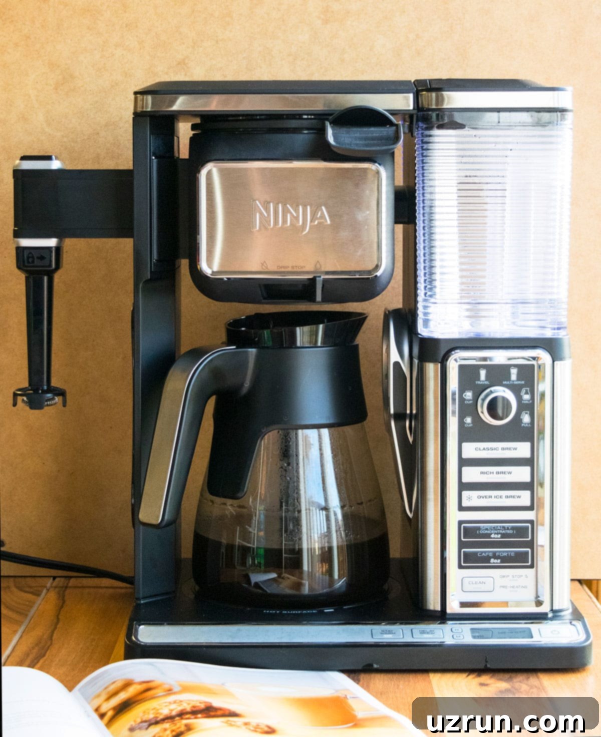 Mocha Espresso Brownies 13 Ninja Coffee Bar on Wood Table.