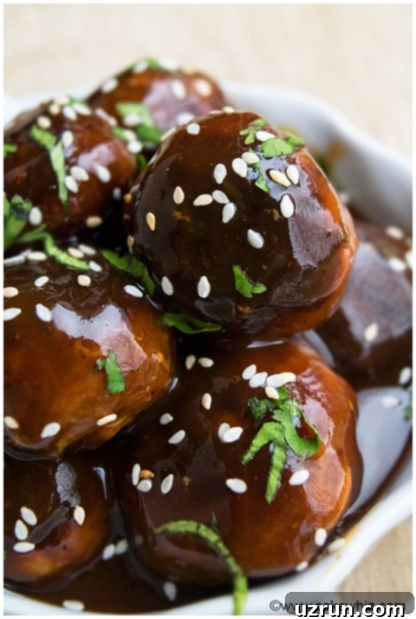 Korean Meatballs with Korean BBQ Sauce