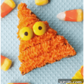 Easy Candy Corn Monster Cookies 6 Easy Halloween Monster Cookies Inspired by Candy Corn on Turquoise Background