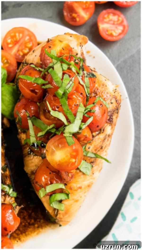 Bruschetta Chicken Recipe (Baked, Grilled or Stovetop)