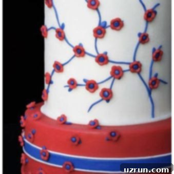 Easy Tiered 4th of July Cake 6 Easy 4th of July Cake on Black Background