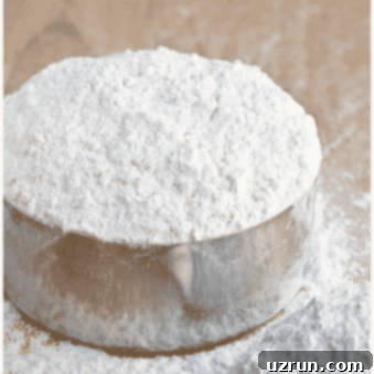Make Your Own Cake Flour: The Simple Substitute 6 Easy Homemade Cake Flour in Stainless Steel Bowl.