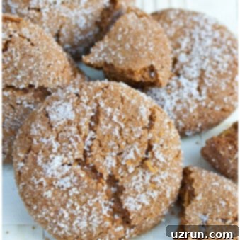 Soft and Chewy Molasses Cookies 5 Easy Soft and Chewy Molasses Cookies Pile on Textured Beige Background