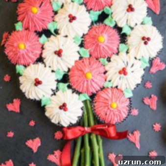 How to Make a Cupcake Bouquet 7 Easy Flower Cupcake Bouquet on Black Background