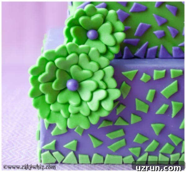 Crafting Beautiful Fondant Flowers 3 Closeup Shot of Sugar Paste Flowers on Cake