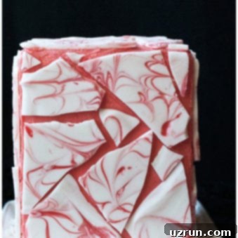 Foolproof Chocolate Bark Cake 5 Easy Chocolate Bark Cake on White Dish With Black Background