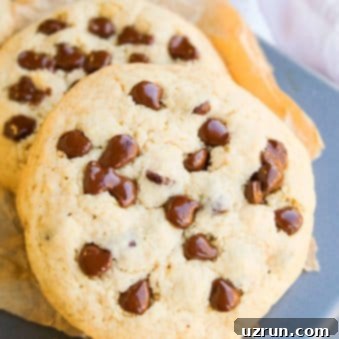 Best Jumbo Soft and Chewy Chocolate Chip Cookies 7 Easy Soft Chewy Jumbo Chocolate Chip Cookies on Baking Tray.