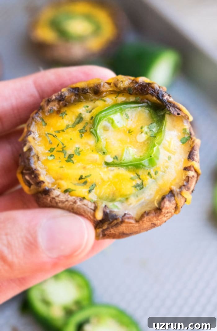 Delicious Jalapeño Popper Stuffed Mushrooms Recipe
