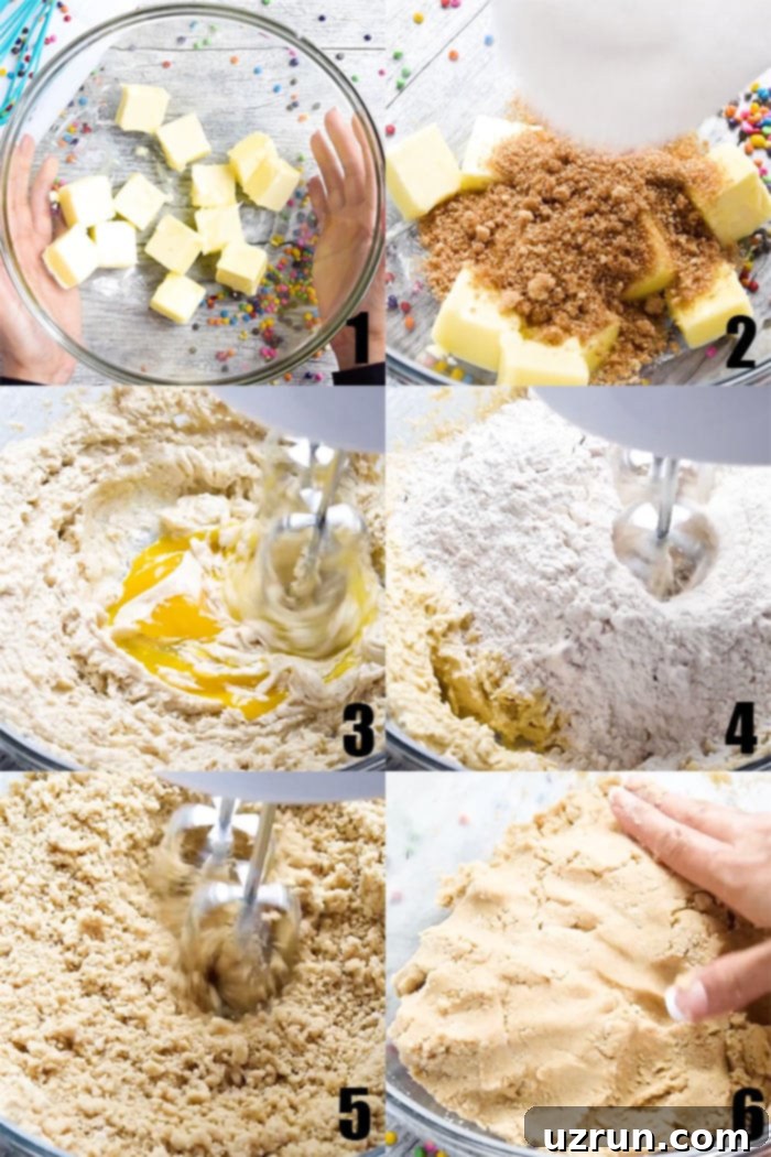 Soft and Chewy Caramel Snickerdoodles 3 Collage Image With Process Shots on How to Make Spiced Cookie Dough.