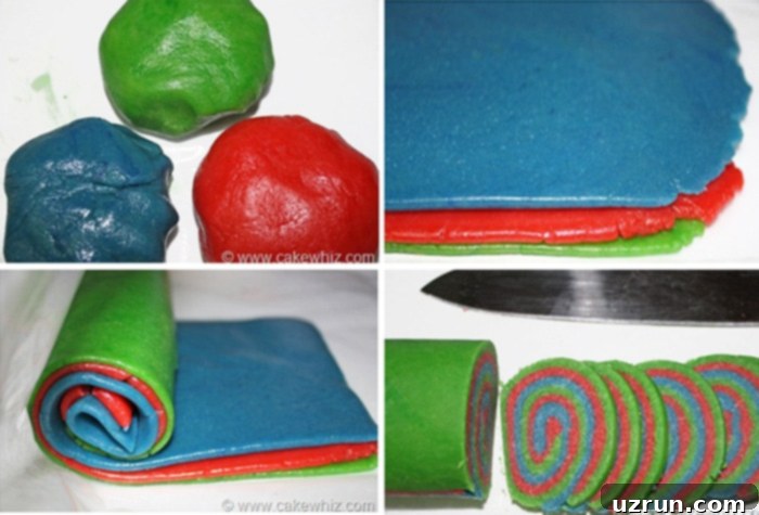 Christmas Swirl Cookies 5 How to Make Pinwheel Cookies