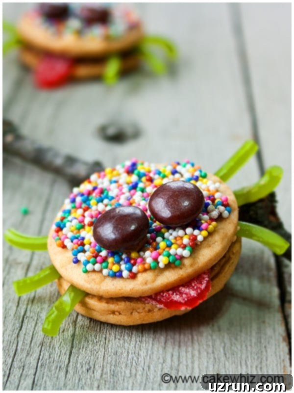 Easy Oreo Spider Cookies on Rustic Background, perfect for a Halloween party
