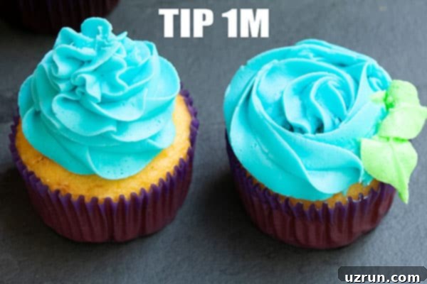 Mastering Cupcake Decoration 5 Two Cupcake Designs That Can be Made With Tip 1M on Rustic Gray Background