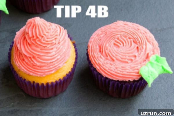 Mastering Cupcake Decoration 9 Two Cupcake Designs That Can be Made With Tip 4B on Rustic Gray Background