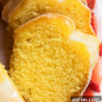 Cake Mix Lemon Bundt Cake 6 Easy Homemade Lemon Bundt Cake With Cake Mix on White Dish.