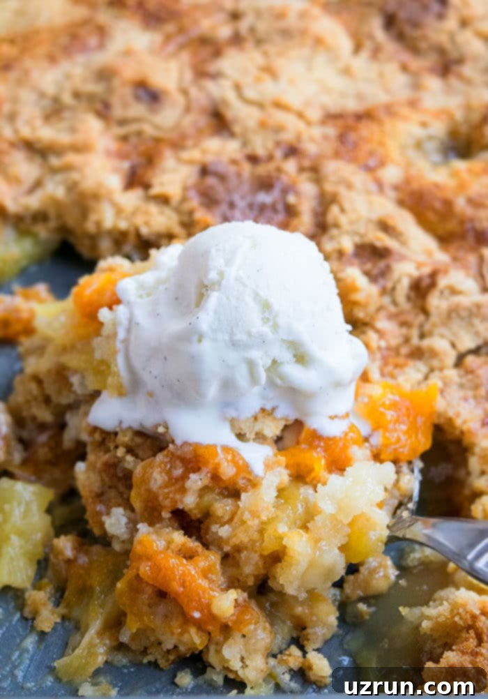 Easy Peach Cobbler Dump Cake Recipe