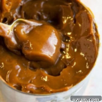 Mastering Homemade Dulce De Leche 5 Can of Homemade Dulce De Leche With Condensed Milk on White Marble Background.