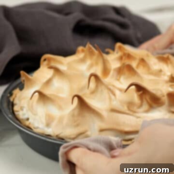 Lemon Meringue Pie That Never Weeps 11 Meringue topping torched to become golden brown.