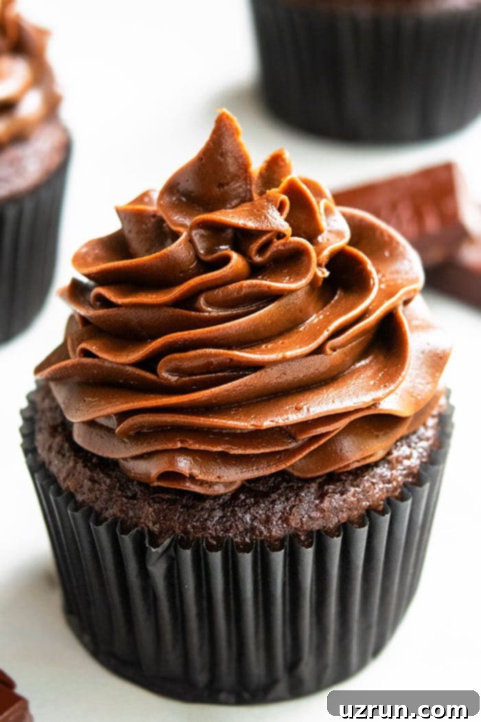 The Ultimate Chocolate Cupcake Recipe 3 Homemade Chocolate Cupcakes From Scratch - Freshly baked chocolate cupcakes ready for frosting