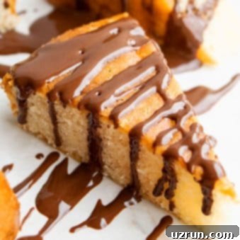 Effortless Homemade Honey Cake 5 Slice of Honey Cake From Scratch With Chocolate Drizzle on White Marble Background.