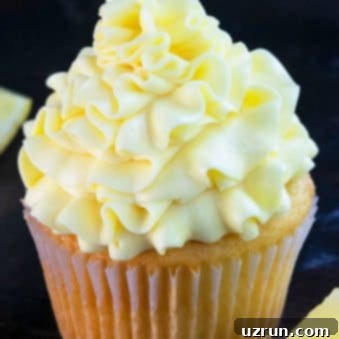 Sunshine Lemon Frosting 6 Easy Lemon Frosting Recipe (Lemon Buttercream) Swirled on Top of Cupcake