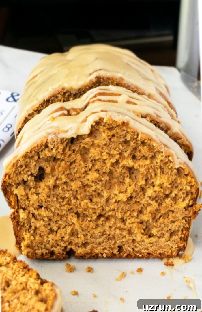 Simple Cake Mix Pumpkin Bread 4 Best Homemade Bread- Closeup Shot.