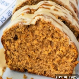 Simple Cake Mix Pumpkin Bread 8 Easy Pumpkin Bread With Cake Mix Box and Maple Glaze- Closeup Shot.