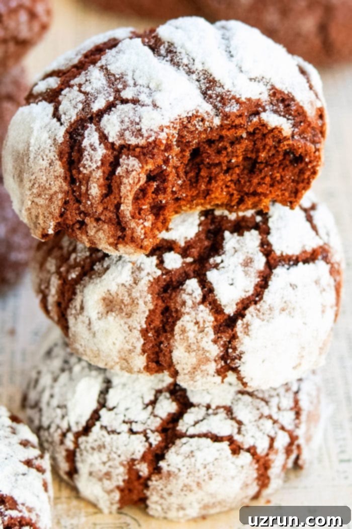 Easy Cake Mix Chocolate Crinkle Cookies 4 Christmas Chocolate Crinkles Recipe