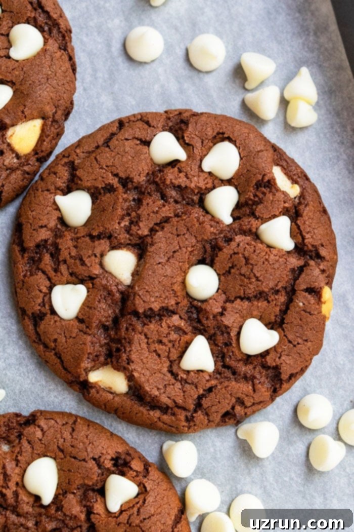 Easy Cake Mix White Chocolate Chip Cookies 4 Chocolate Cookies with White Chocolate Chips - Bakery Style