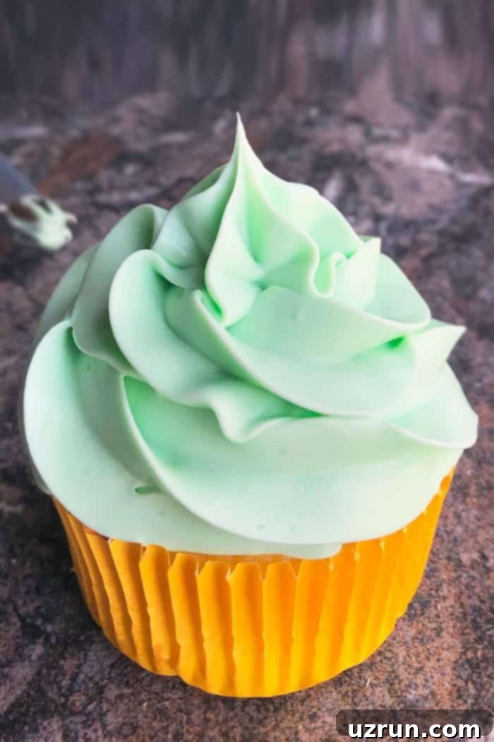 Easy Mint Frosting Recipe, homemade with simple ingredients, perfect for cakes and cupcakes.