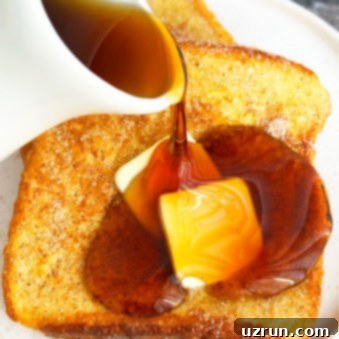 Quick Cinnamon French Toast 5 Cinnamon French Toast with Syrup Being Poured