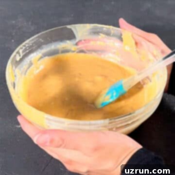 Box Mix Caramel Brownies 7 Caramel sauce in glass bowl.